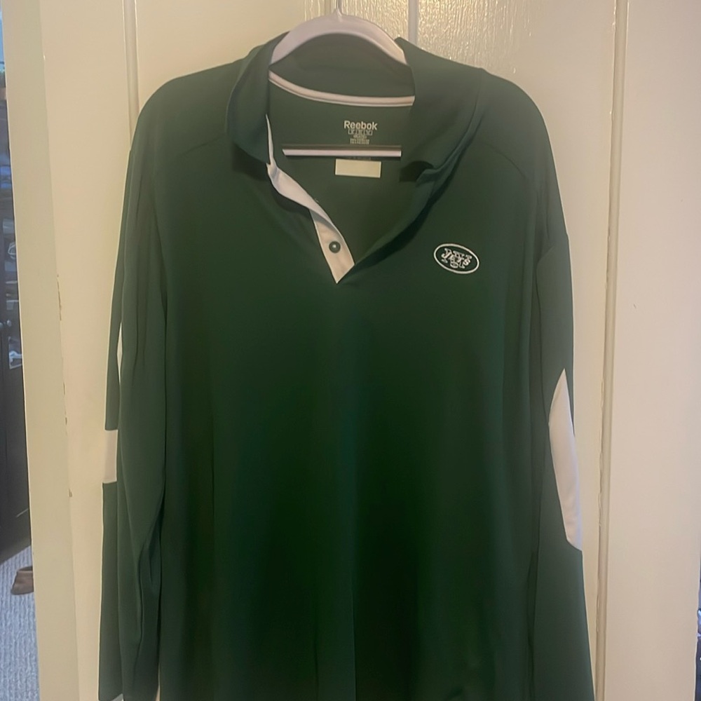 Reebox NY Jets Plat Dry quarter zip with collar